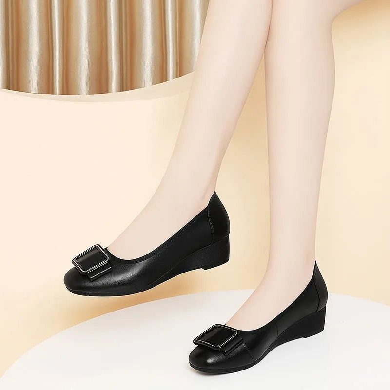 Men'S Shoes Temu - 여성용 귀여운 라운드 토 가벼운 블랙