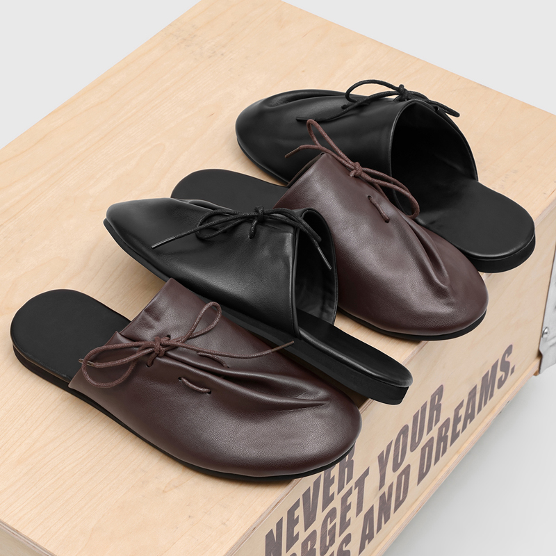 Men'S Shoes Temu - 새롭고 세련된 편안한 남성용 하프 슬리퍼