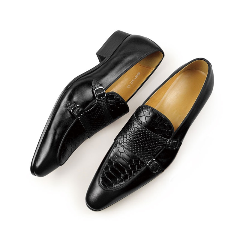 Men Shoes Red Bottom - 남성용 편안한 가죽 신발, 레드 블랙