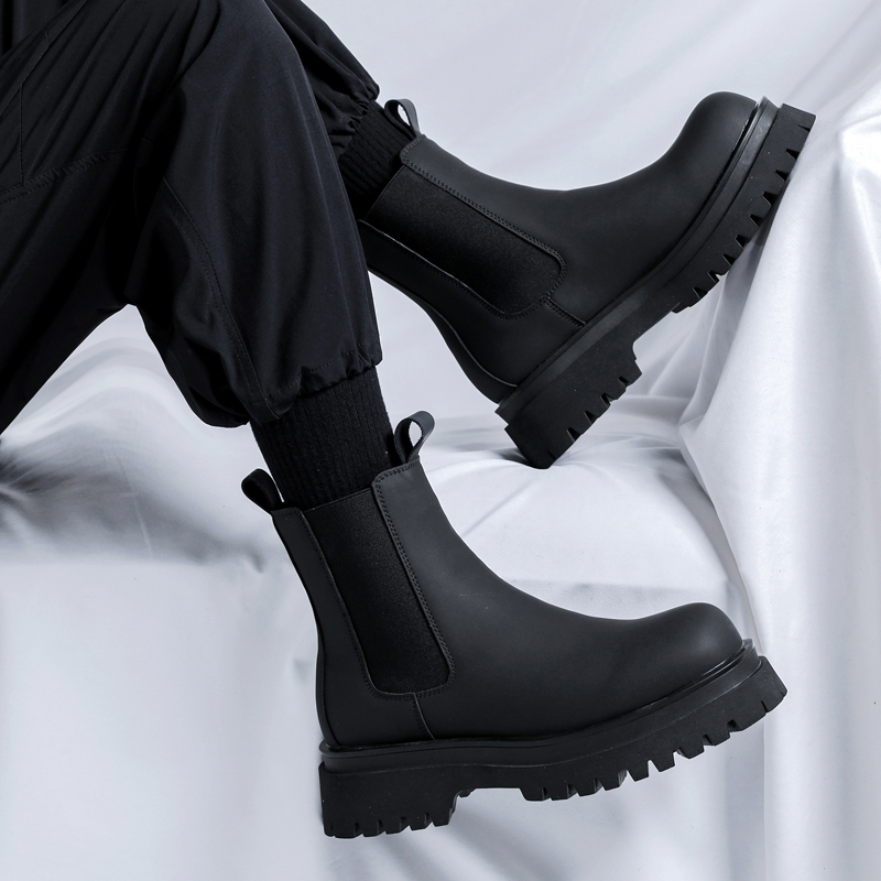 Men Shoes 2026 - 2026 플랫폼 블랙 하이탑 부츠 남성용