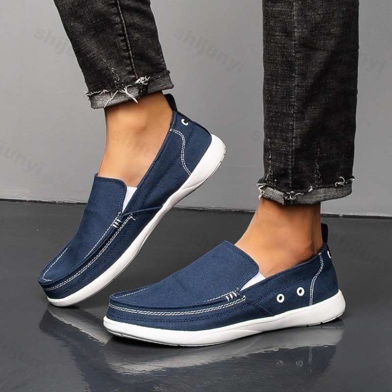 Men Shoes Loafers - 2025년 가을 남성 캔버스 캐주얼 신발