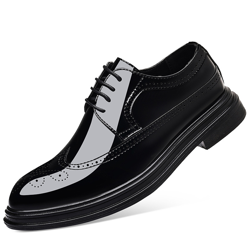 남성용 에나멜 브로그 드레스 슈즈, 레이스업 정장 옥스 - Men Shoes Formal 리뷰 및 가격