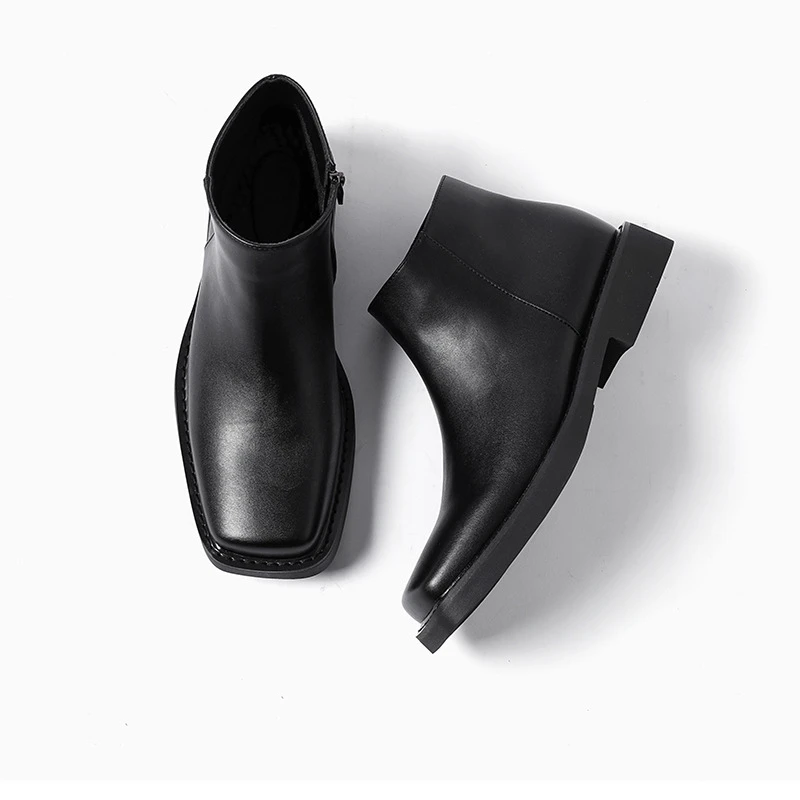 블랙 새로운 패션 남성 캐주얼 가죽 신발 가을 겨울 드 - Men'S Shoes Temu 리뷰 및 가격