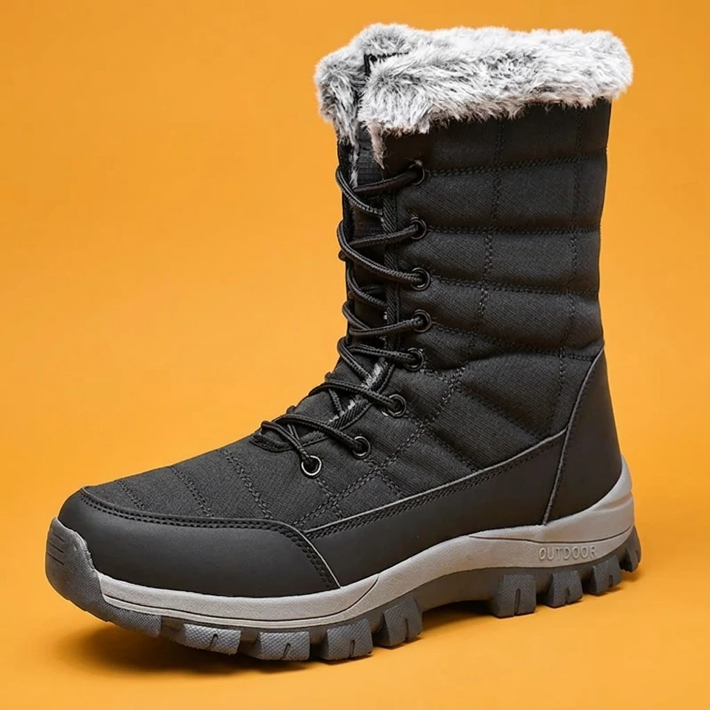 남성 겨울 스노우 부츠 방수 모피 안감 따뜻한 발목 부 - Hiking Boot Waterproof 리뷰 및 가격