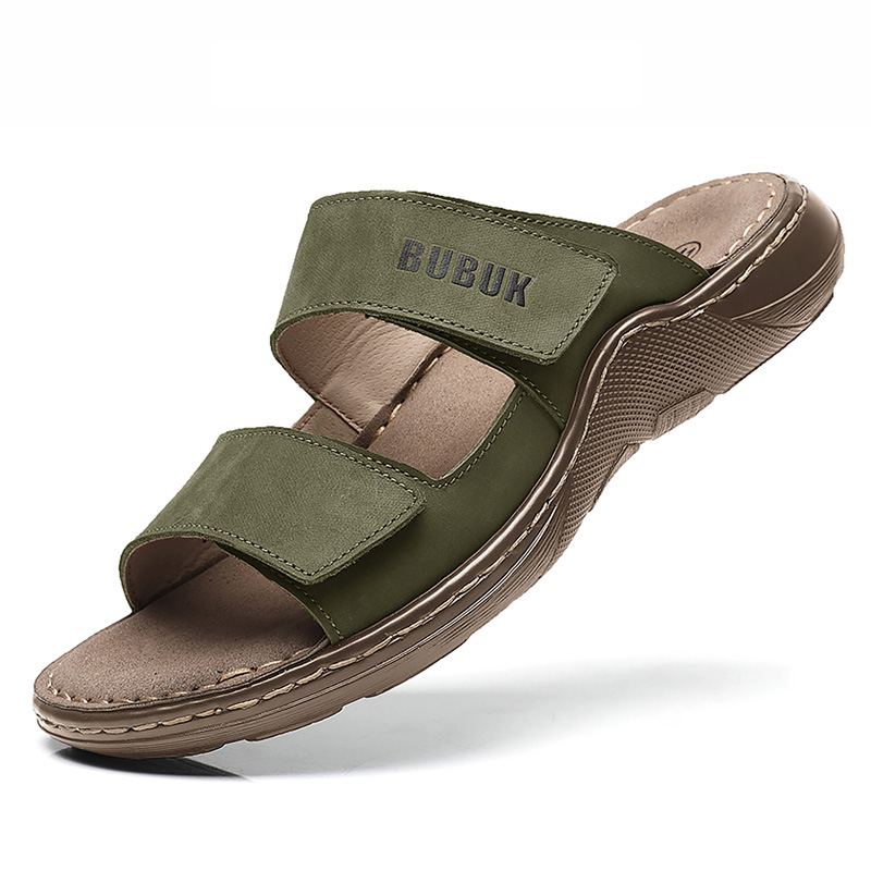 첫 번째 레이어 소가죽 남성용 스포츠 샌들, 오픈 토  - Men'S Shoes Temu 리뷰 및 가격