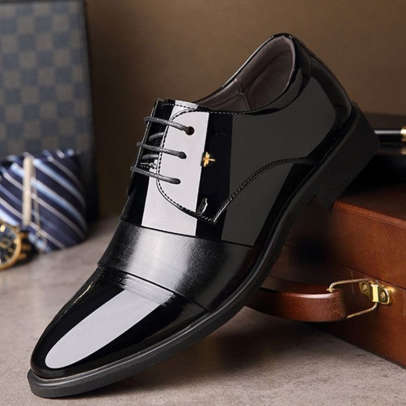 남성용 라운드 토 청소년 가죽 비즈니스 정장 구두 학생 - Men Shoes Formal 리뷰 및 가격