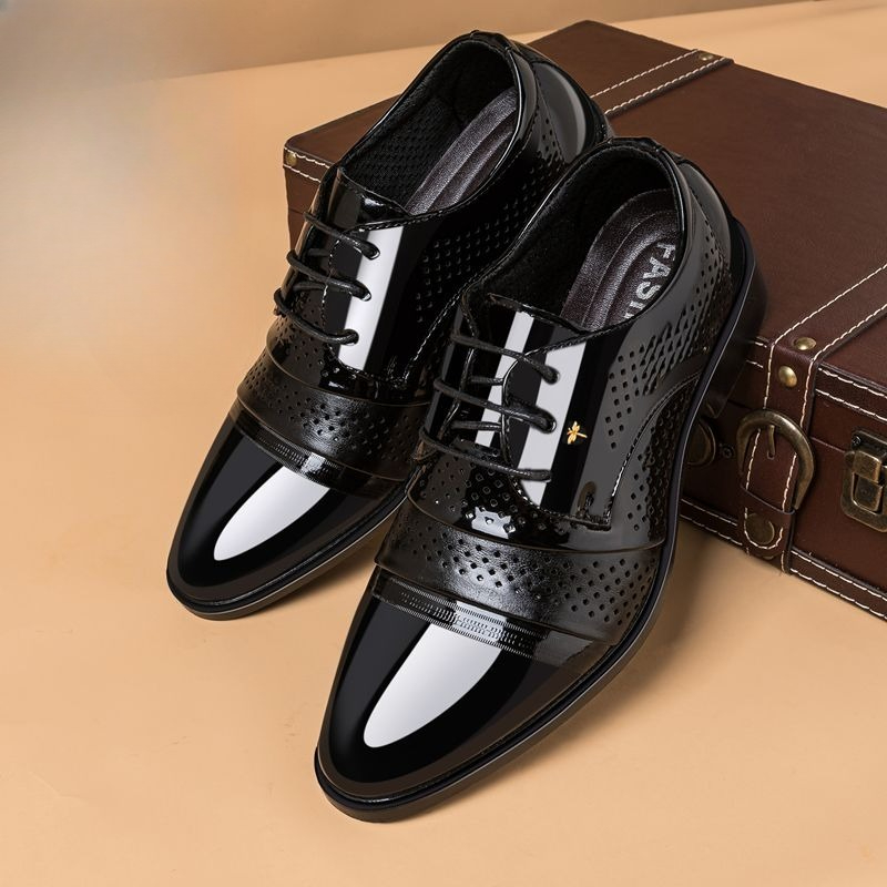 남성용 라운드 토 청소년 가죽 비즈니스 정장 구두 학생 - Men Shoes Formal 리뷰 및 가격