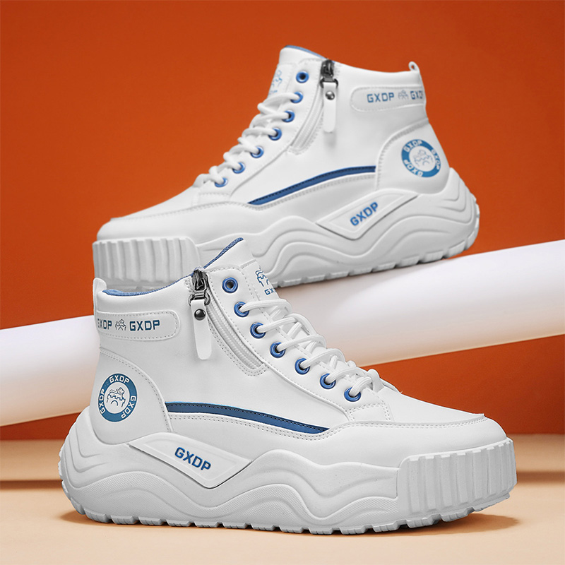 키높이 논슬립 신발 남성용 하이탑 화이트 가죽 스니커즈 - Men'S Shoes Increase Height 리뷰 및 가격