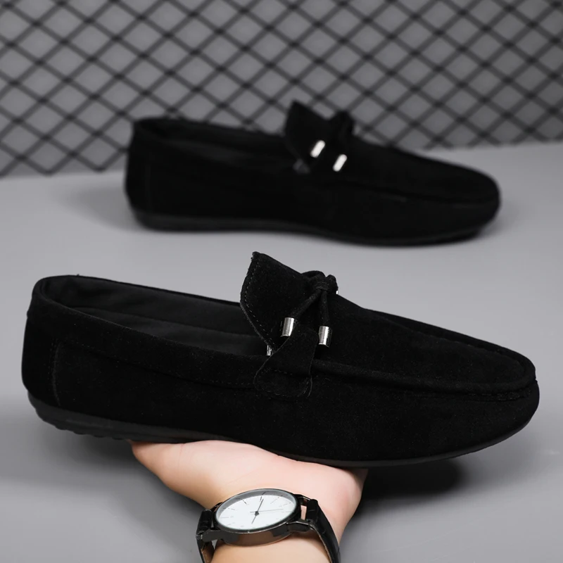 남성 캐주얼 신발 패션 남성 신발 수제 스웨이드 가죽  - Men'S Shoes Temu 리뷰 및 가격