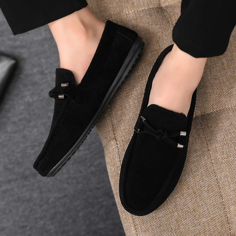남성 캐주얼 신발 패션 남성 신발 수제 스웨이드 가죽  - Men'S Shoes Temu 리뷰 및 가격