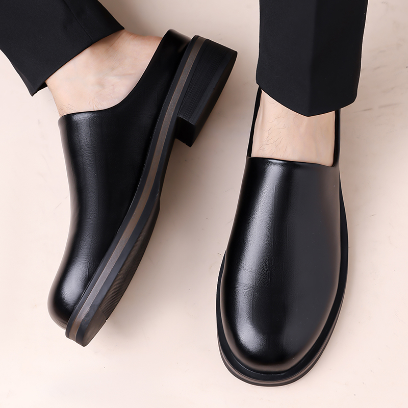 남성 슬립온 하프 슬리퍼, 두꺼운 밑창 광택 캐주얼 가 - Men'S Shoes Temu 리뷰 및 가격