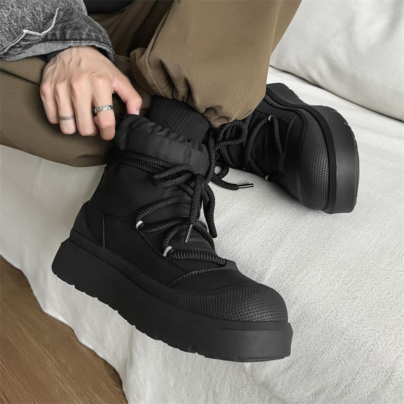 디자이너 신상 남성용 스노우 부츠 겨울용 하이탑 앵클  - Men'S Shoes Temu 리뷰 및 가격