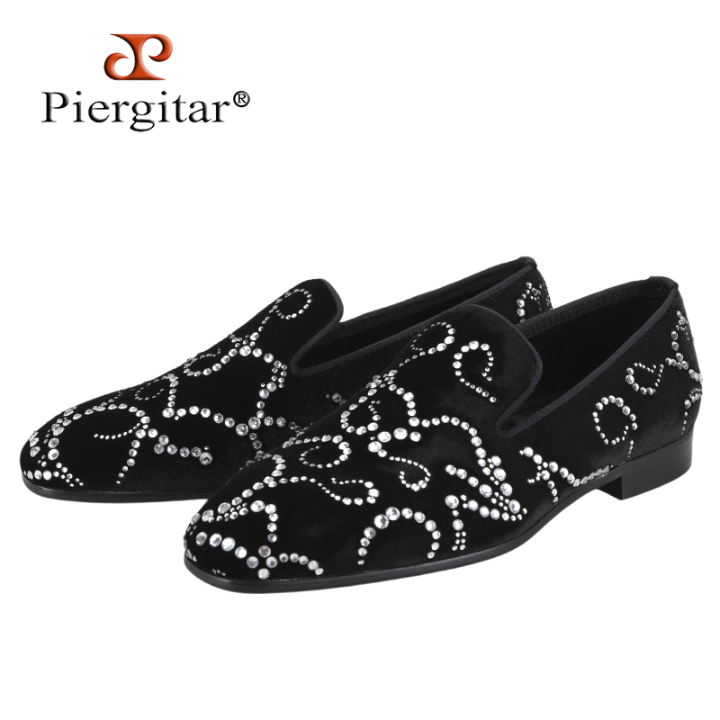 Piergitar 남성용 핸드메이드 크리스탈 모카신,  - Men Shoes Red Bottom 리뷰 및 가격