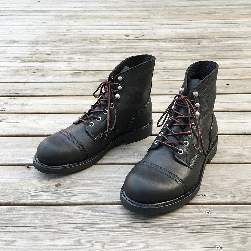 새로운 남성 신발 명품 브랜드 빈티지 남성 부츠 소가죽 - Men Shoes Formal 리뷰 및 가격