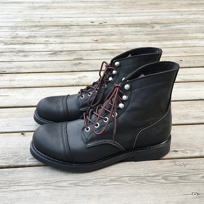 새로운 남성 신발 명품 브랜드 빈티지 남성 부츠 소가죽 - Men Shoes Formal 리뷰 및 가격