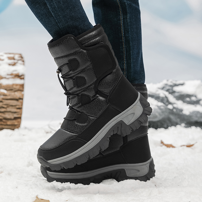 새로운 따뜻한 남성 플러시 스노우 부츠 하이 탑 겨울  - Hiking Boot Waterproof 리뷰 및 가격