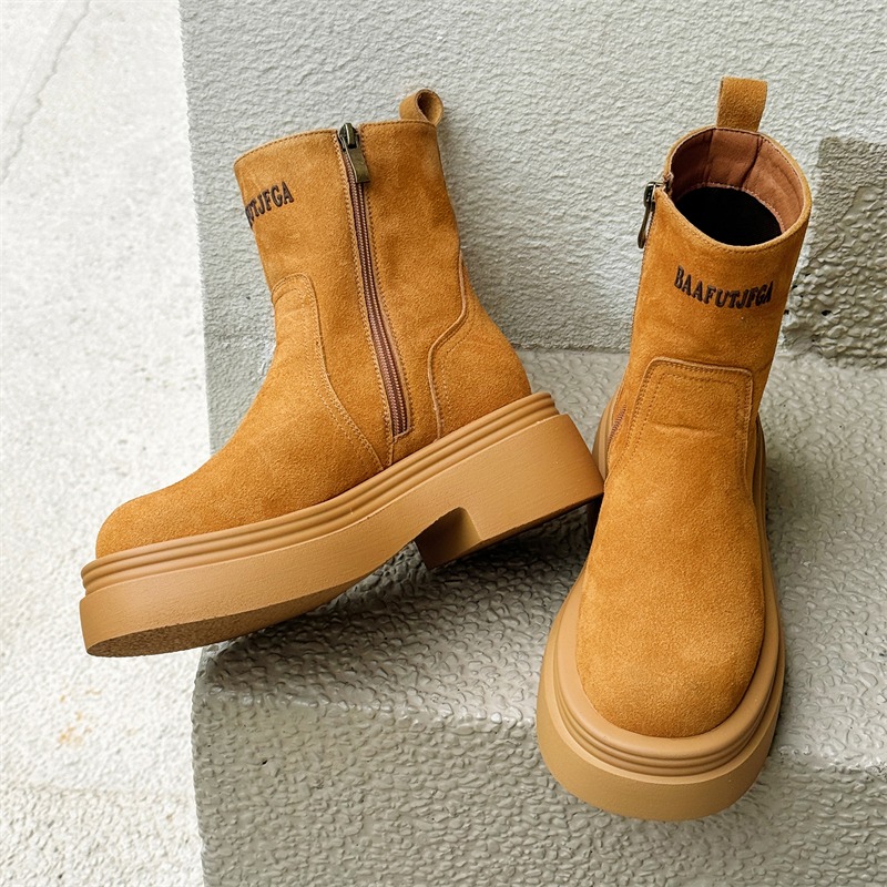 겨울 유럽 아메리카 레트로 두꺼운 밑창 측면 지퍼 키높 - Men'S Shoes Increase Height 리뷰 및 가격
