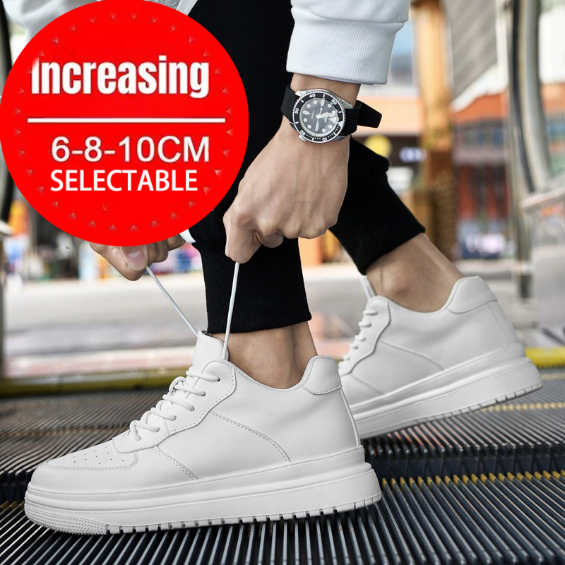 운동화 남자 엘리베이터 신발 높이 증가 신발 6-10c - Men Shoes White Colour 리뷰 및 가격