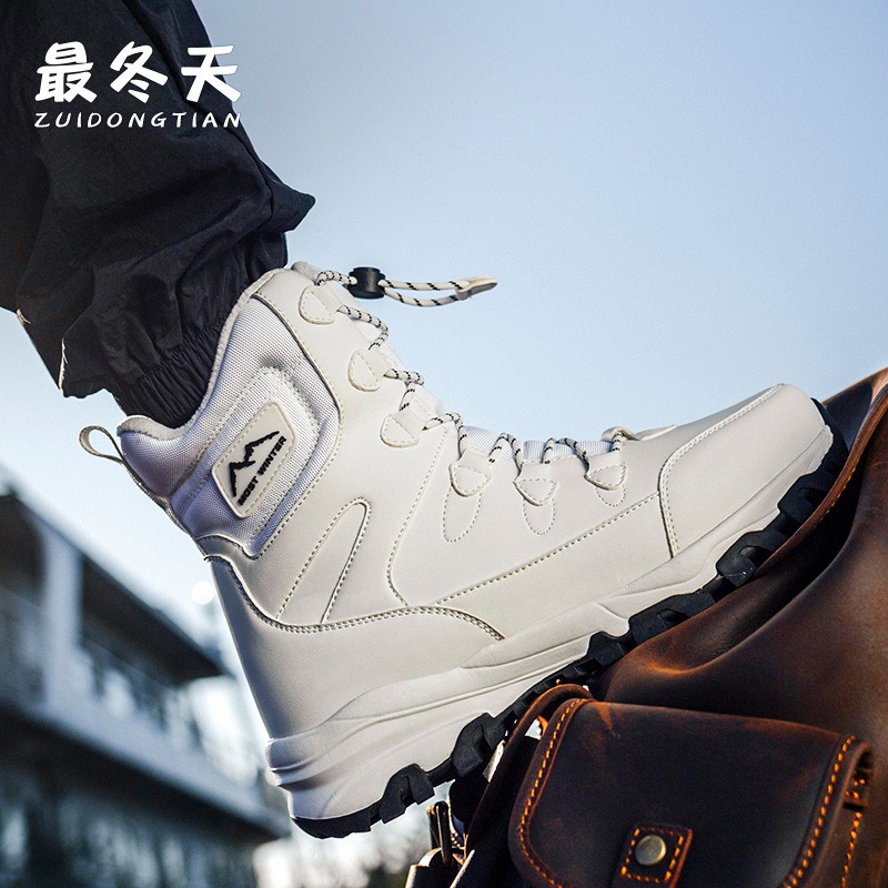 겨울 남성 하이 탑 부츠 커플 코튼 부츠 두꺼운 플러시 - Hiking Boot Waterproof 리뷰 및 가격