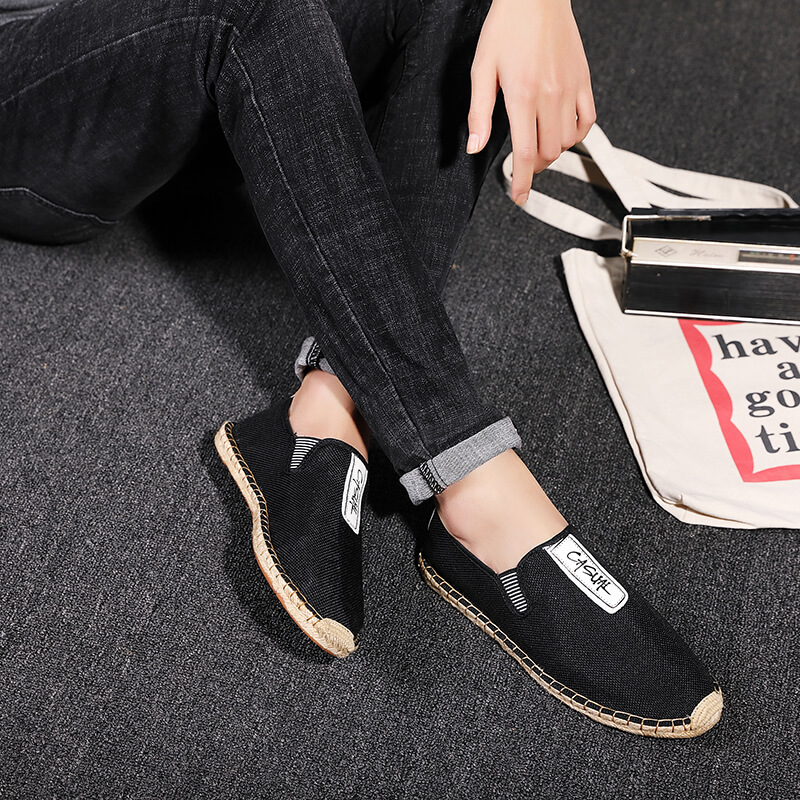 린넨 남성 캐주얼 슈즈 로퍼 남성 플랫 슈즈 위빙 피셔 - Men Shoes Loafers 리뷰 및 가격